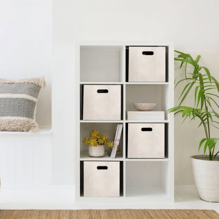 Aberto Design HMY-6357 Set Organizador de Escritorio de Fieltro Color Crema