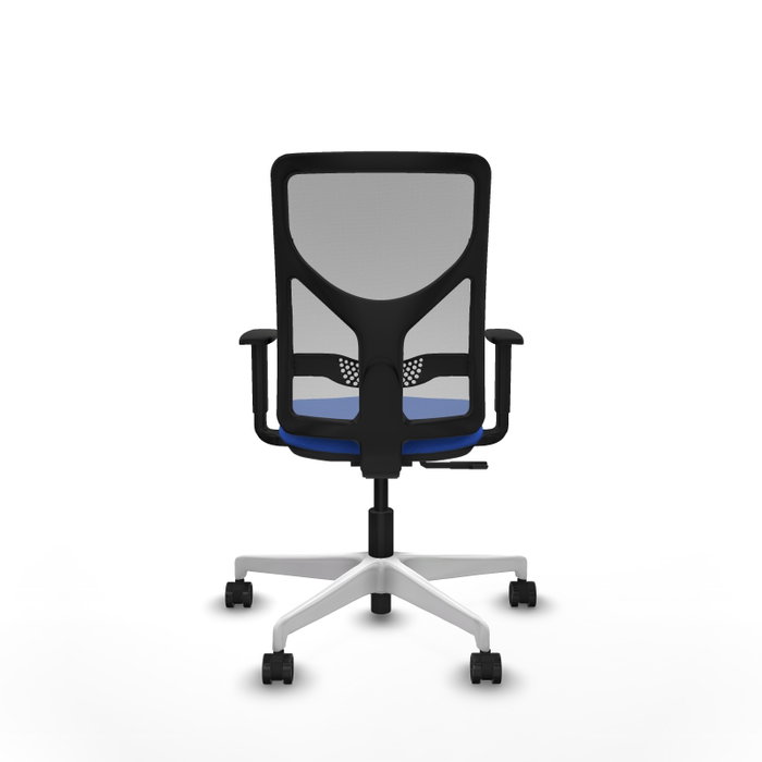 PIQUERAS Y CRESPO Silla de oficina Motilla con mecanismo Sincro, Tela Azul y Malla Gris
