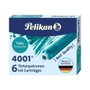 Pelikan Caja de 6 Cartuchos de Tinta Estilográfica TP6 Turquesa