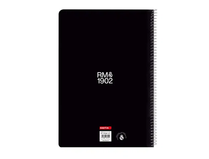 Safta Cuaderno Espiral Real Madrid 26/27 Folio 80 Hojas Safta Cuaderno Espiral Real Madrid 26/27 Folio 80 Hojas