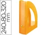 Q-connect Revistero plástico naranja translúcido