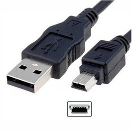 Digitus Cable USB 2.0 Tipo A a Mini-B, Macho/Macho, 1.8 m, Color Negro