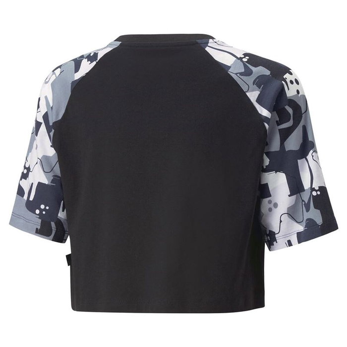 Camiseta de Manga Corta Infantil Puma Ess+ Street Art Ragl Negro 5-6 Años