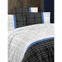 Juego de cama 220x240 cm con 2 fundas de almohada 60x60 cm - 65% Algodón, 35% Poliéster - Blanco ASI8684282460930