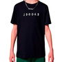 Camiseta de Manga Corta Infantil Jordan Mj Wordmark Emb Crew Negro L