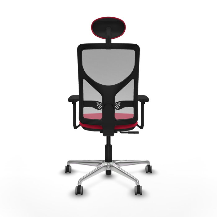 PIQUERAS Y CRESPO Silla de oficina Motilla con mecanismo Sincro, Rojo y Gris