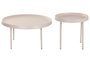 DKD Home Decor Mesita Auxiliar Urban Crema 75 x 40 x 75 cm Set de 2