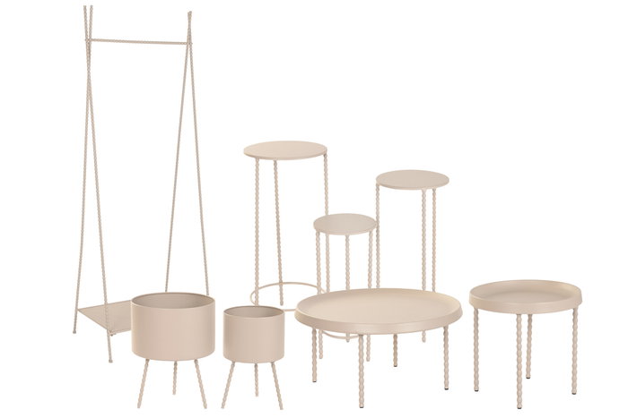 DKD Home Decor Mesita Auxiliar Urban Crema 75 x 40 x 75 cm Set de 2 DKD Home Decor Mesita Auxiliar Urban Crema 75 x 40 x 75 cm Set de 2