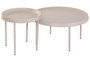 DKD Home Decor Mesita Auxiliar Urban Crema 75 x 40 x 75 cm Set de 2