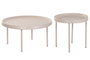 DKD Home Decor Mesita Auxiliar Urban Crema 75 x 40 x 75 cm Set de 2