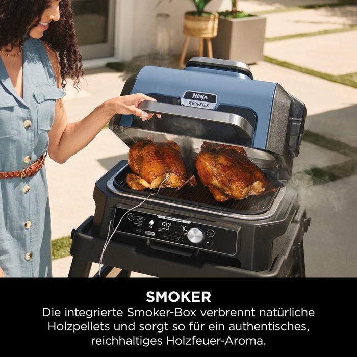 Ninja Woodfire Pro Connect XL OG901EU Barbacoa Eléctrica de Exterior