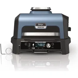 Ninja OG901EU Barbacoa Eléctrica de Exterior con Ahumador y Freidora de Aire ProConnect XL