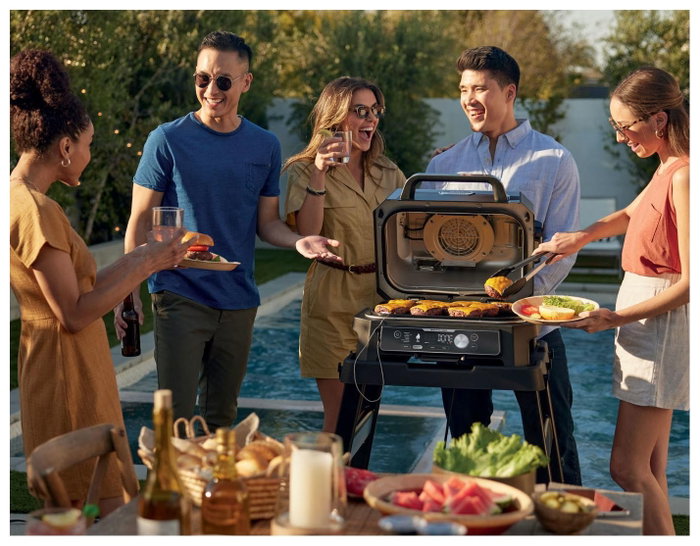 Ninja Woodfire Pro Connect XL OG901EU - Parrilla eléctrica de exterior con ahumador y freidora de aire Ninja Woodfire Pro Connect XL OG901EU - Parrilla eléctrica de exterior con ahumador y freidora de aire