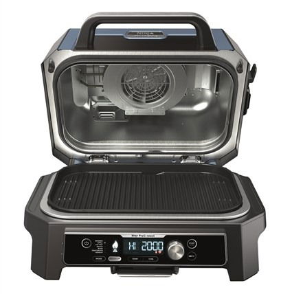 Ninja OG901EU Barbacoa Eléctrica de Exterior con Ahumador y Freidora de Aire ProConnect XL