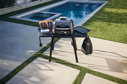 Ninja OG901EU Barbacoa Eléctrica de Exterior con Ahumador y Freidora de Aire ProConnect XL