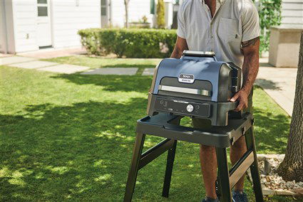 Ninja OG901EU Barbacoa Eléctrica de Exterior con Ahumador y Freidora de Aire ProConnect XL