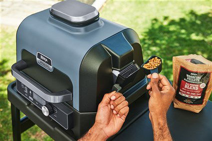 Ninja OG901EU Barbacoa Eléctrica de Exterior con Ahumador y Freidora de Aire ProConnect XL