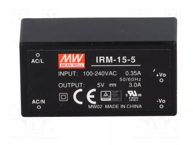 MEAN WELL IRM-15-5 Convertidor AC/DC 15W 5VDC