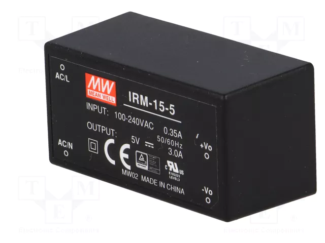 MEAN WELL IRM-15-5 Convertidor AC/DC 15W 5VDC