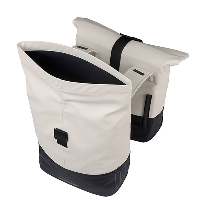Basil Alforjas Cove DB - Bolsa doble PET reciclado impermeable 28-32L con reflectantes