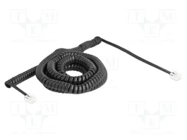 DeLOCK 90227 Cable telefónico en espiral RJ11 a RJ11 negro 10 m