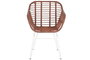 DKD Home Decor Silla Terraza Y Jardin Terracota Blanco 62 x 81 x 57 cm (2 Unidades) Ratan Sintetico Hierro Galvanizado