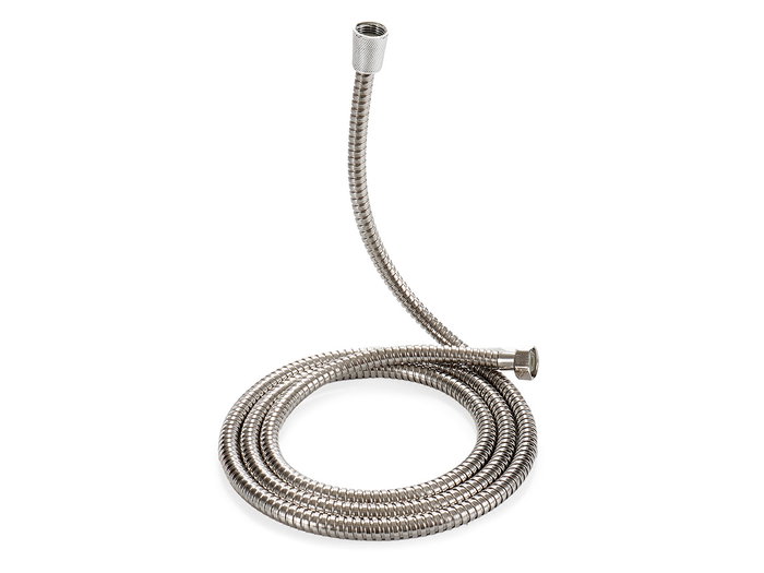 Berilo Manguera de Ducha de Metal de 1,5 m, Efecto Lluvia, Rosca Universal 1-2, Color Plata, Dimensiones 14x4x14 cm (Set de 24)