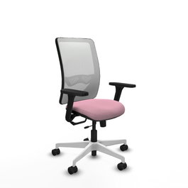 PIQUERAS Y CRESPO Silla de oficina Zulema Rosa y Blanca