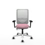 PIQUERAS Y CRESPO Silla de oficina Zulema Rosa y Blanca
