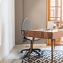 PIQUERAS Y CRESPO Silla de oficina Aýna Turquesa con Brazos 1D