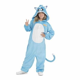 My Other Me Disfraz Infantil de Gatita Akela Kigurumi con Sonido, Azul, 10-12 años