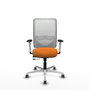 PIQUERAS Y CRESPO Silla de oficina Zulema Naranja y Blanco