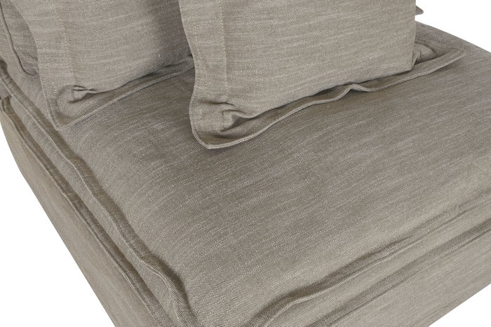 DKD Home Decor Módulo Central de Sofá Verde con 3 Cojines