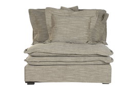 DKD Home Decor Módulo Central de Sofá Verde con 3 Cojines