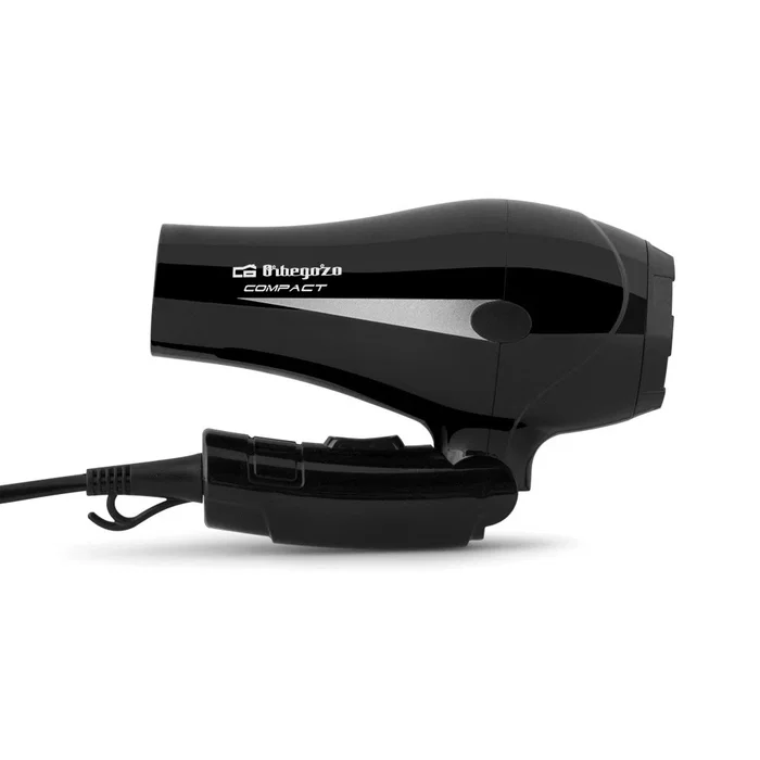 Orbegozo Secador Plegable 1200W SE 1160 Negro con Concentrador y Difusor, 2 Velocidades y Temperaturas, Filtro Extraíble y Protección Sobrecarga