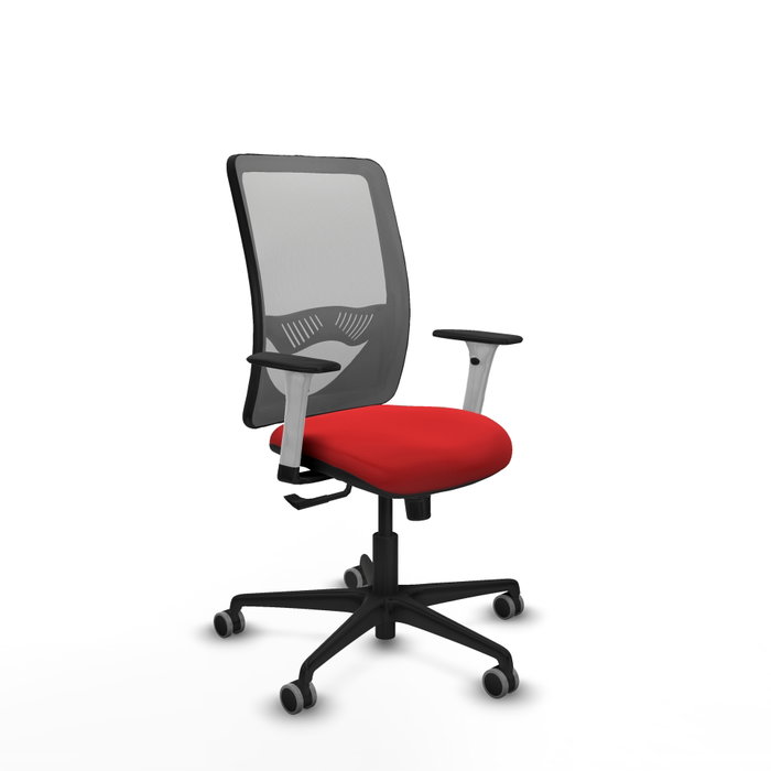 PIQUERAS Y CRESPO Silla de oficina Zulema con mecanismo Sincro, Rojo y Gris PIQUERAS Y CRESPO Silla de oficina Zulema con mecanismo Sincro, Rojo y Gris
