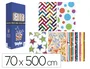 Basika Papel de Regalo Todo Año, Rollo Ancho 70 cm x 5 m, Diseños Surtidos, 50 g/m²
