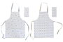 DKD Home Decor Stella Maris Delantal Atlantico Azul Blanco Poliéster 80x60 cm Set de 2