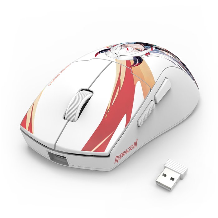Redragon K1NG PRO MAX 1K Ratón Gaming Inalámbrico Blanco 26000 DPI