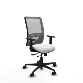 PIQUERAS Y CRESPO Silla de oficina Zulema con mecanismo Sincro/Traslack, Blanco y Gris
