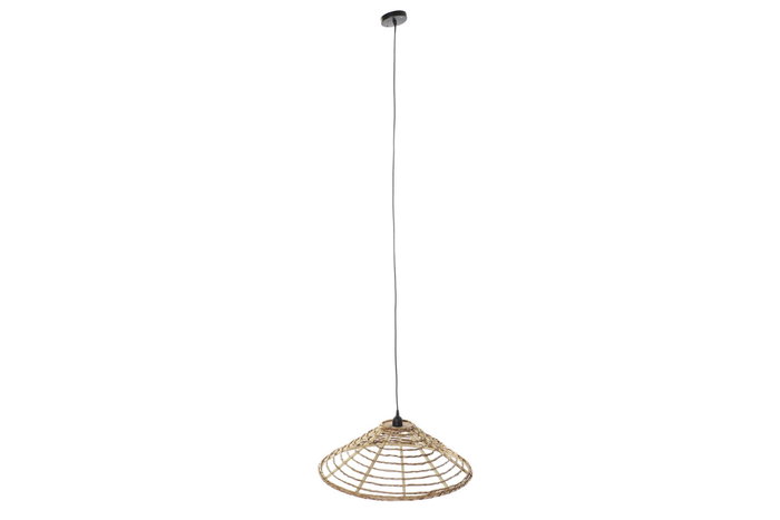 DKD Home Decor Lámpara de Techo de Ratán Marrón 57 x 22 x 57 cm