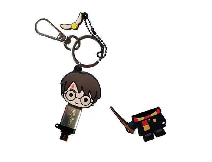 Wondee Memoria USB Llavero Harry Potter 32GB con Adaptador USB C