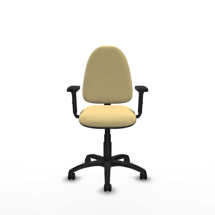 PIQUERAS Y CRESPO Silla de oficina Aýna color Crema con Brazos 2D