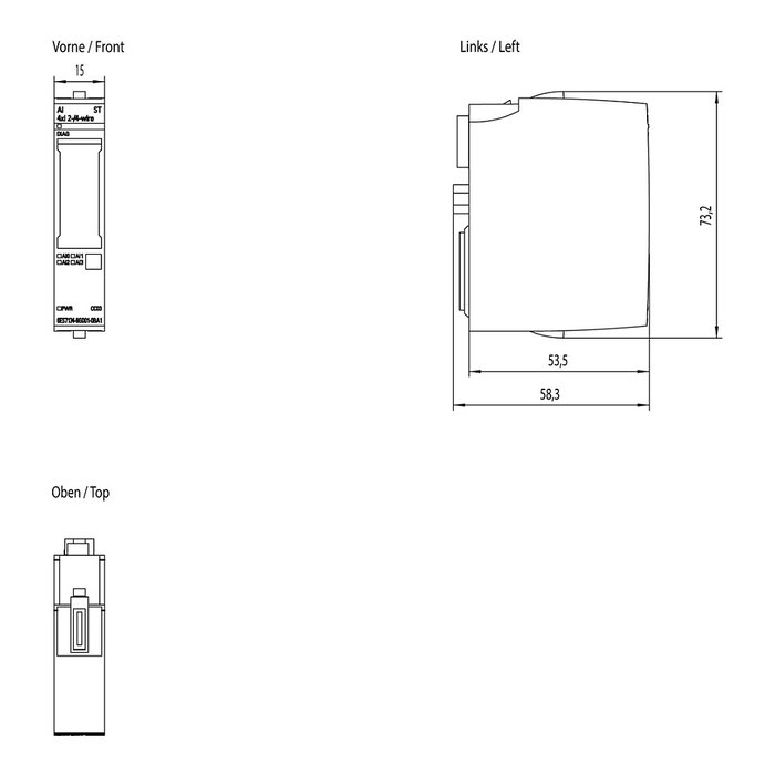 Siemens 6ES7134-6GD01-0BA1 SIMATIC módulo de entrada analógica ET200SP