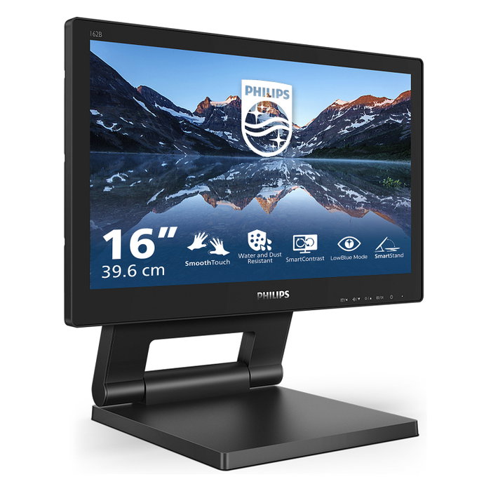 Philips 162B9T/00 Monitor de 15.6 pulgadas HD TN 1366 x 768 60 Hz HDMI DisplayPort DVI USB-Hub Altavoz VESA
