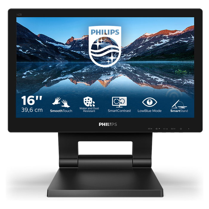 Philips 162B9T/00 Monitor de 15.6 pulgadas HD TN 1366 x 768 60 Hz HDMI DisplayPort DVI USB-Hub Altavoz VESA