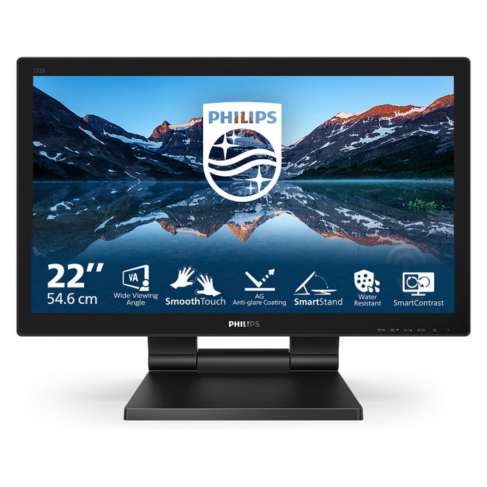 Philips 162B9T/00 Monitor de 15.6 pulgadas HD TN 1366 x 768 60 Hz HDMI DisplayPort DVI USB-Hub Altavoz VESA