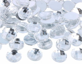 Innspiro Gemas decorativas acrílicas círculo transparente 18mm