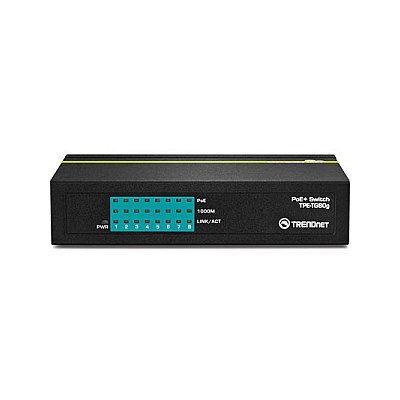TRENDnet TPE-TG80g Switch PoE Gigabit No Administrado 8 Puertos, GREENnet, Montaje en Rack, IEEE 802.3af/at