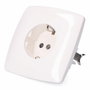 F-Line Base para empotrar lisa tipo Schuko blanca